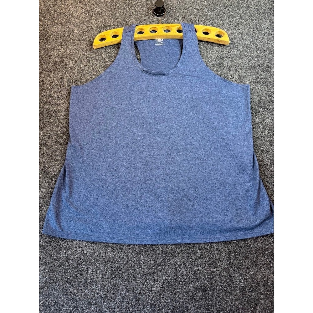 Athletic Works Womens XL Blue Heathered Racerback Active Tank Top 16-18